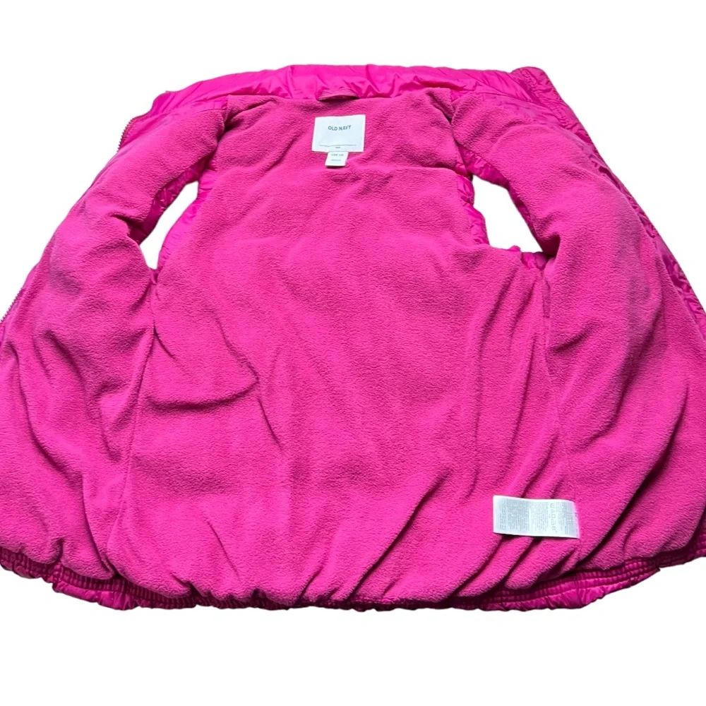 Old Navy Girls Pink Puffer Vests Size 10-12 Large